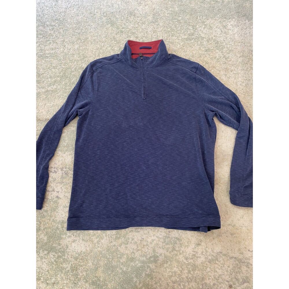 Johnston & Murphy Men's L 1/4 Zip Pullover Modal Golf Casual Classic Career